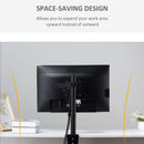 Supporto Monitor da 13"-32" per Scrivania in Acciaio Nero