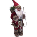 Babbo Natale Nordico 80 cm in Plastica Vestiti in Tessuto Decorazione Natalizia
