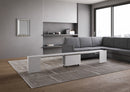 Consolle Tavolo Allungabile 90-302x42x75 cm Evolve Bianco Frassino con Panca Inferiore 