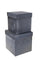 Set 2 Scatole Quadrate in Velluto H 265 cm