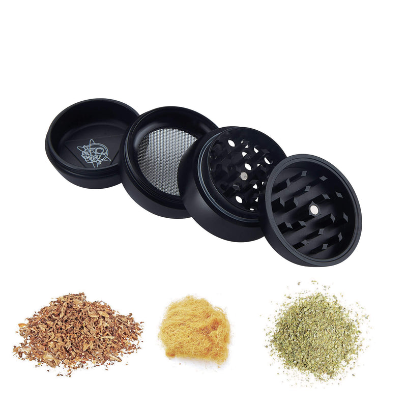 Grinder Ø40 mm 4 Livelli per Spezie Erbe e Tabacco Nero