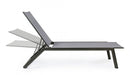 Set 4 Lettini Prendisole da Giardino 67x194x95h cm Cruise con Ruote Antracite 