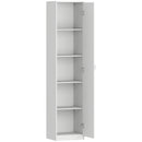 Armadio da Cucina Slim a 5 Ripiani con Spazio Interno Regolabile, in Legno, 40x35x180 cm, Bianco      