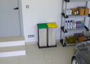 Pattumiera Differenziata 2 Posti 64x36x80 cm Portasacchi da 80-110 Litri    