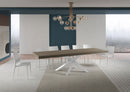 Tavolo Allungabile 200-460x90x77 cm Volantis Premium Tortora Telaio Bianco 