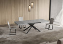 Tavolo Allungabile 120-204x80x74 cm Niket Cemento Gambe Antracite