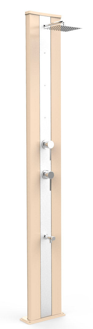 Doccia Solare da Giardino 40L Miscelatore Nebulizzatore e Lavapiedi Arkema Dada S Fascia Inox Sabbia prezzo