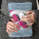 Borsa Acqua Calda Elettrica Scaldamani Ricaricabile Grigio