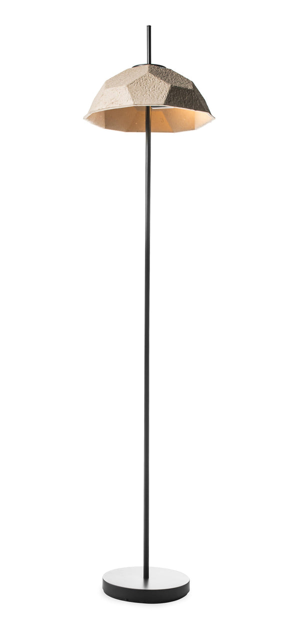 Lampada da Terra Ø34xH160 cm in Cartone Riciclato e Metallo Egg Tortora prezzo