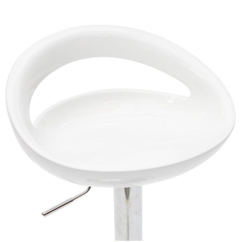 Sgabello con Alzata a Gas e Seduta Girevole in Abs Vandi Bianco