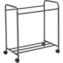 Carrello Portabiancheria 77x41x81,5 cm 3 Sacchi in Acciaio Grigio