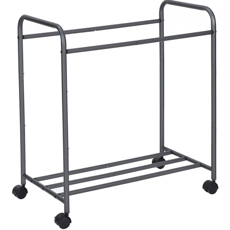 Carrello Portabiancheria 77x41x81,5 cm 3 Sacchi in Acciaio Grigio