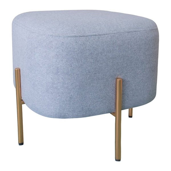 Pouf Poggiapiedi 41x41x41 cm in Tessuto Kate Grigio Scuro sconto