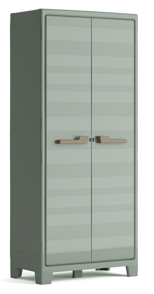 prezzo Armadio da Giardino 8 Ripiani 80x44x182 cm Keter Planet Outdoor Multispace Grigio e Verde