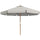 Ombrellone da Giardino Ø325x250 cm in Bambù e Poliestere Grigio