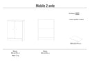 Mobile 2 Ante 62x80x34 cm Eucalipto