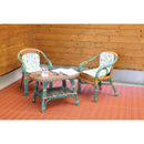 Set 4 Piastrelle in Plastica da Esterno 60 x 60 cm 