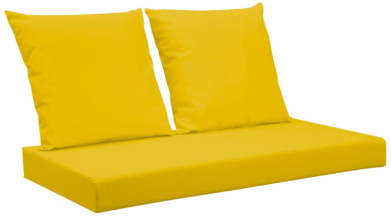 Cuscini per Pallet 120x80 cm Seduta e Schienale in Similpelle Mariotti Belem Giallo