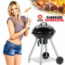 Barbecue Griglia Bbq Carbone Coperchio 2 Ruote Carbonella Giardino Acciaio Inox 