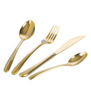 Servizio Set di Posate 24 Pezzi in Acciaio Inox VdE Tivoli 1996 Drop Oro Lucido