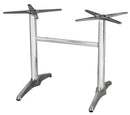 Base per Tavolo Rettangolare da Giardino con Piede a 2 Razze in Alluminio Silver