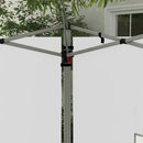 Pareti per Gazebo 3x3m o 3x4m 295x195 cm in Plastica e Tessuto Oxford Bianco