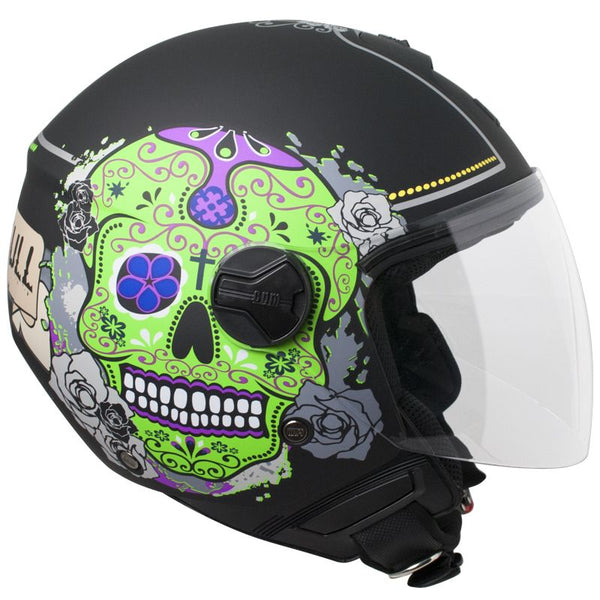 acquista Casco Jet per Scooter Visiera Lunga CGM Cancun 107S Nero Opaco