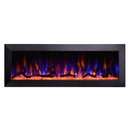 Camino Elettrico da Pavimento 45,5x127x18 cm Effetto Fiamma 1500W Racy 50 Nero