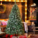 Albero di Natale Innevato 180 cm 910 Rami Effetto Neve con Pigne in Plastica e Metallo Verde  