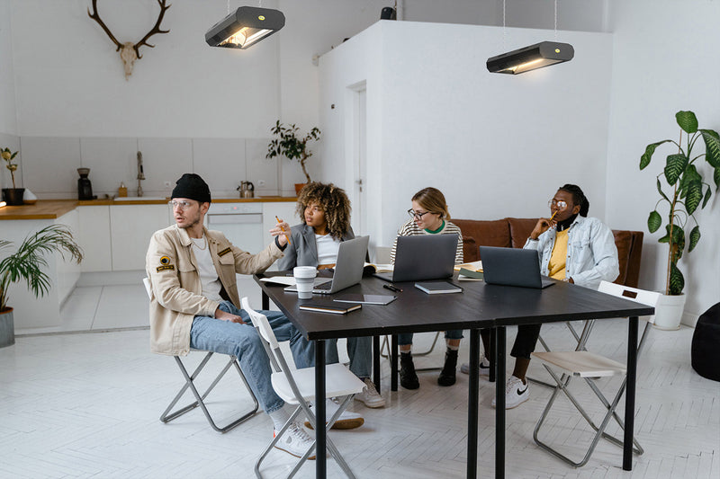 Stufa Elettrica ad Infrarossi 49x23x16 cm 2000W Moel Hathor 791N Nera