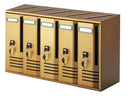 Cassette Postali 5 Posti con Serratura in Alluminio Trimec Bronzo