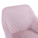 Poltrona Sedia Dondolo Relax Base Slitta Scandinavo Imbottita Design Unic Rosa