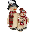 Fermaporta Famiglia Pupazzo di Neve in Tessuto bianco cm 27x37