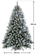 Albero di Natale Artificiale Innevato Terra Verde Varie Misure