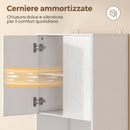 Credenza Dispensa da Cucina 60x30x170 cm con Mensola Regolabile in Pannello Truciolare Bianco      