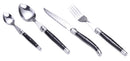 Set Posate 24 Pezzi in Acciaio Inox Manico in ABS Nero