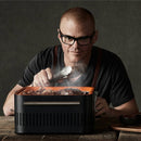 Barbecue Portatile a Carbone Carbonella 42,5x34,7x 23 cm in Metallo Cube Grafite