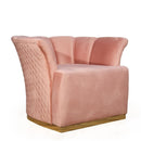 Poltrona Argentario 90x85x70 cm in Velluto Berger cipria