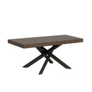 Tavolo Allungabile 130-390x90x77 cm Volantis Premium Noce Telaio Antracite 
