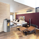 Stufa a Pellet Ad Aria 9 Kw 230 M3 King 12 Round Bianco