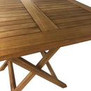 Tavolo Pieghevole Quadrato per Giardino Burraco 80x80 cm Salvaspazio in Teak