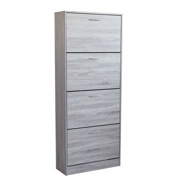 Scarpiera Wendy 60x24x150 h cm in Legno Grigio Chiaro online
