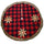Copri base Albero di Natale in Tessuto con fiocchi tartan rosso cm Ø120