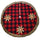 Copri base Albero di Natale in Tessuto con fiocchi tartan rosso cm Ø120