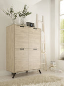 Mobile Alto da Salotto 4 Porte 148x106x50cm TFT  Palma Quercia Sherwood
