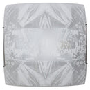 Plafoniera 2xE27 Ganci Cromo Vetro Lastra Decorato Astratto E-Energy Roberta