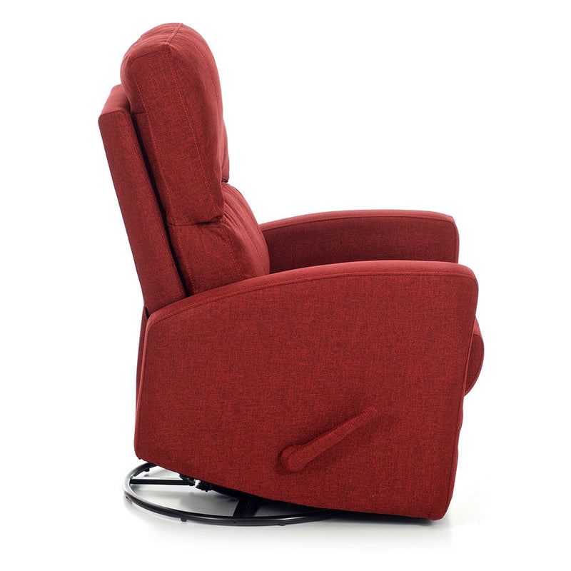 Poltrona Relax da Allattamento Reclinabile Manuale in Tessuto Mamy Rossa