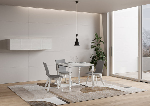 prezzo Tavolo Allungabile 90-180x90x78/80 cm Romagna Libra Bianco Frassino