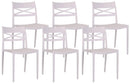 Set 6 Sedie 81x46x52 cm in Polipropilene Bianco