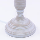 Lampada da Tavolo Ø20xH35 cm in Metallo Design Classico Grigio